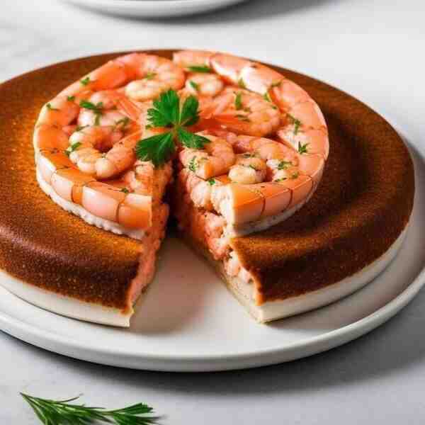 Паштет из креветок и форели с соусом